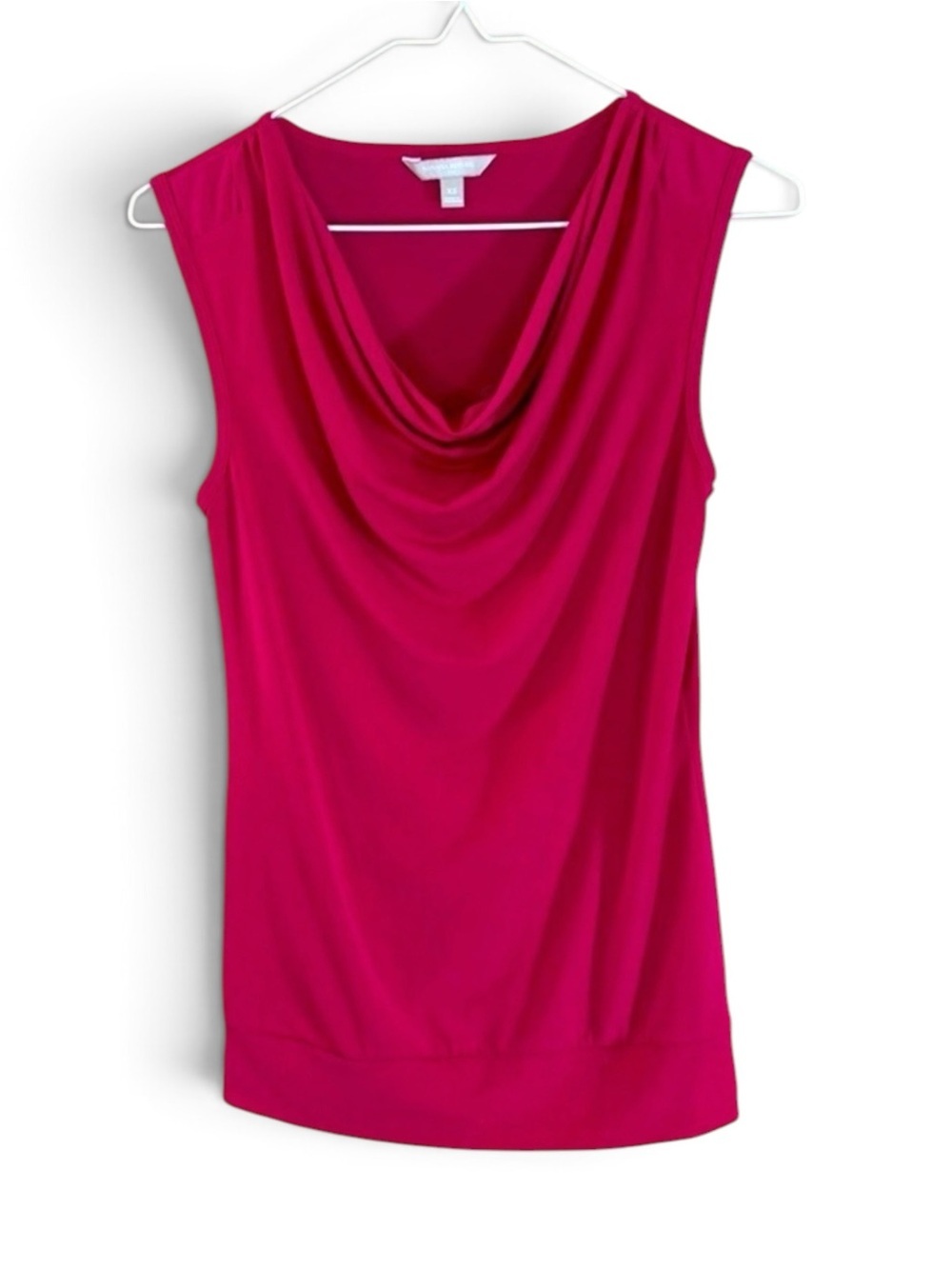 Banana Republic Fuchsia Sleeveless Draped Neckline Top